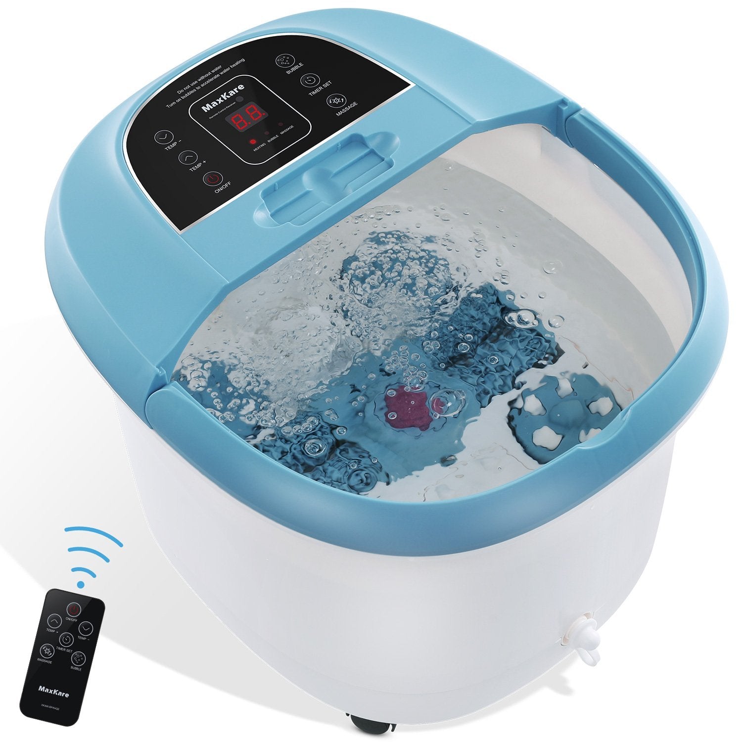 MaxKare Foot Shiatsu Wireless Rollers 8 Spa Control, Massager: MAXKARE Remote Bath –