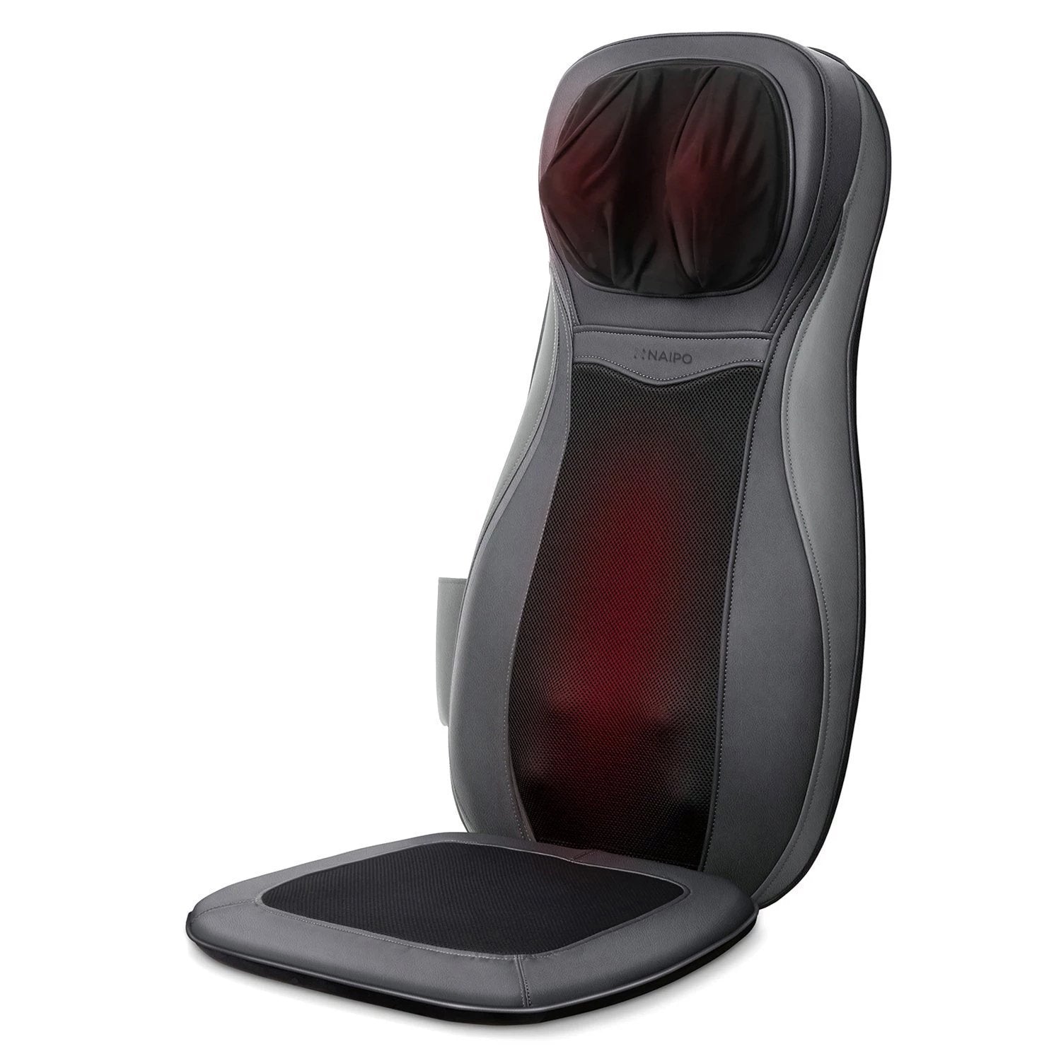 Aront Shiatsu Back Massage Cushion with Heat -Electric Back Massager  Kneading Back Massager for Whole Back, Upper or Lower Back-Massage Chair Pad  for Home Office Seat Use 