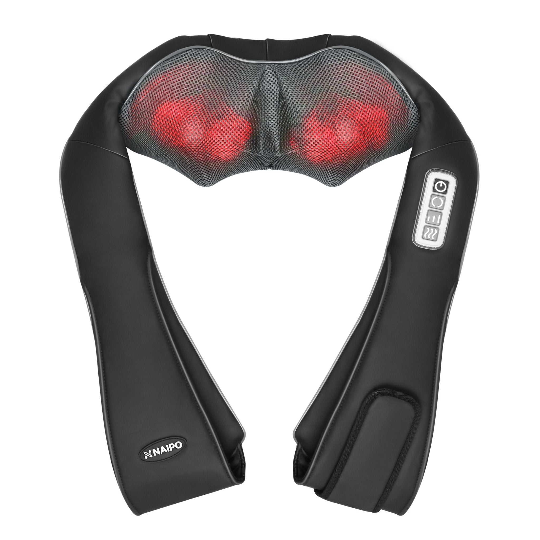Naipo Back Massager with Adjustable Heat and Straps, Shiatsu Neck