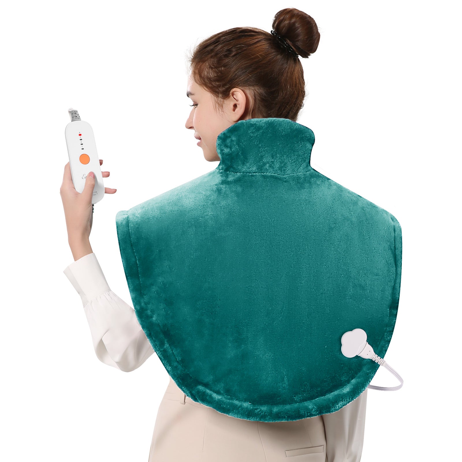 Load image into Gallery viewer, MaxKare Widen Heating Pad with 4 Heating Levels, 2H Auto-off, for Neck, Back Stress Relief, 25&quot; x 26&quot;, Green
