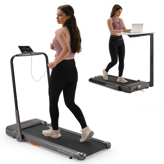 MaxKare 2 in 1 Under Desk Treadmill 2.5HP Walking Pad Max 7.5MPH, 265lbs Weight Capacity, with Remote Control Walking and Jogging for Home/Office