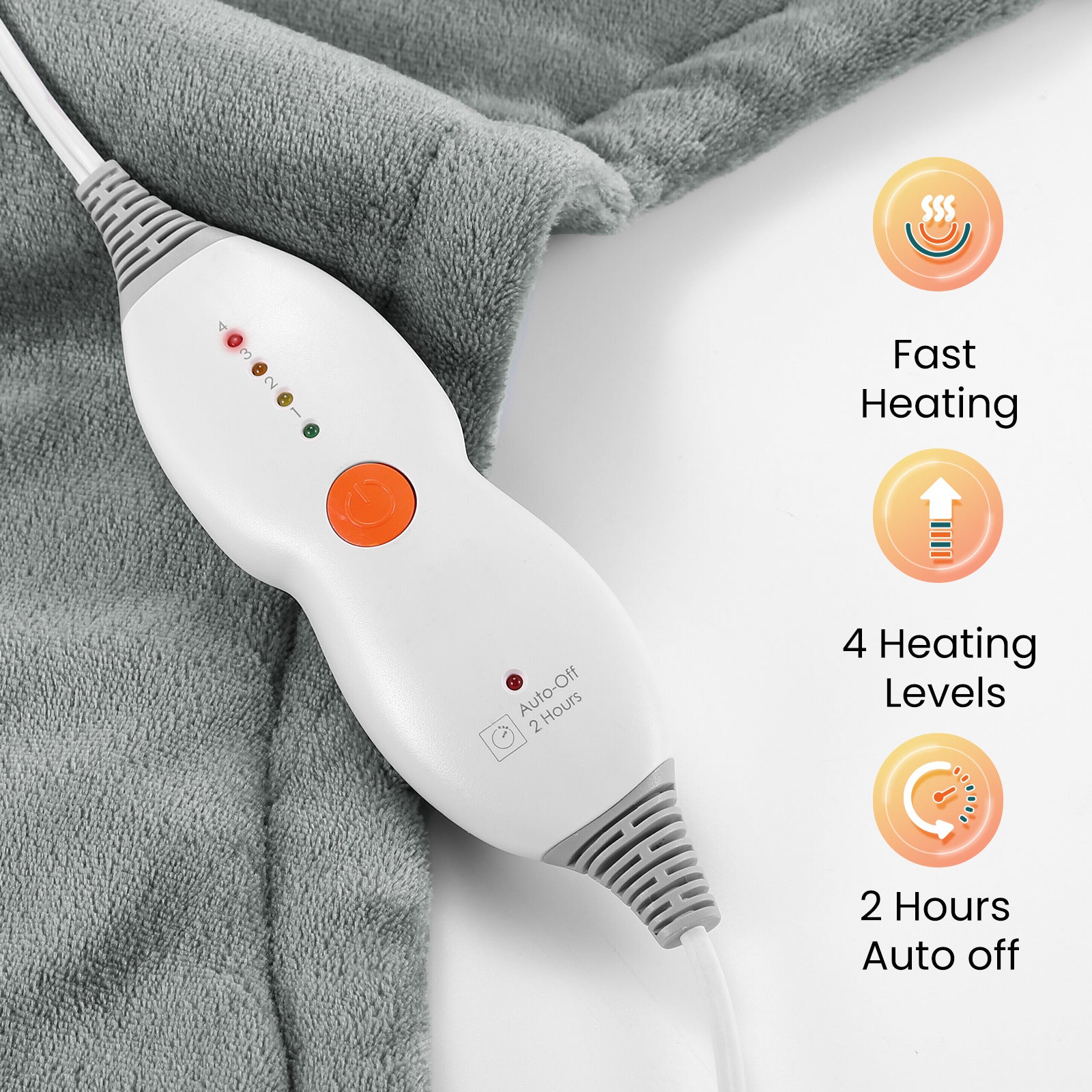 Load image into Gallery viewer, MaxKare Heating Pad Warm Back Wrap with 4 Levels Temperature Settings for Neck Shoulder Back, 2 Hours Auto Shut Off, Machine Washable
