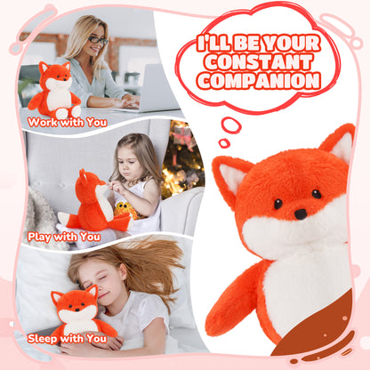 MaxKare Microwavable Heating Pad Heatable Stuffed Animal for Anxiety and Ache Relief, Bedtime, Cuddle & Companion, for Kids & Adults, Gifts for Women & Girls, Fox