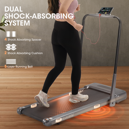 MaxKare 2 in 1 Under Desk Treadmill 2.5HP Walking Pad Max 7.5MPH, 265lbs Weight Capacity, with Remote Control Walking and Jogging for Home/Office