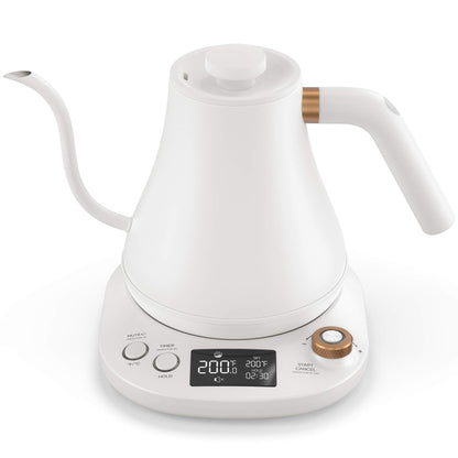 Willsence Electric Gooseneck Coffee Kettle with Temperature Control, 1200W Pour Over Electric Kettle for Coffee and Tea, 100% Stainless Steel Inner Lid and Bottom