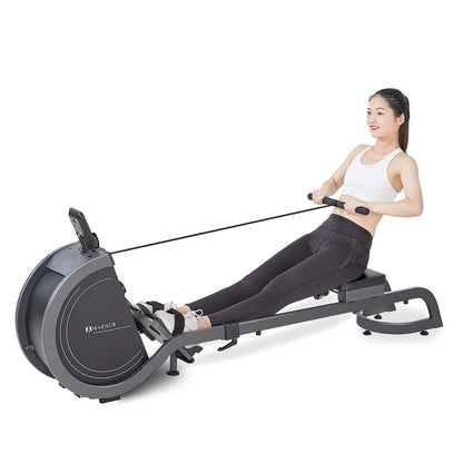 MARNUR Magnetic Rowing Machine Double Track Rower, 16 Levels Adjustable Resistance with LCD Monitor Display, 245lbs Capacity