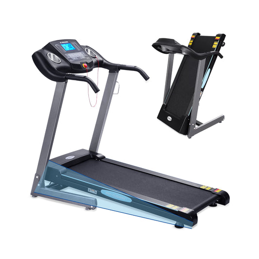 MaxKare Treadmill with 12% Auto Incline Folding Treadmill Running Machine 2.5 HP Power 8.5 MPH Speed with 15 Preset LCD Display for Home Use