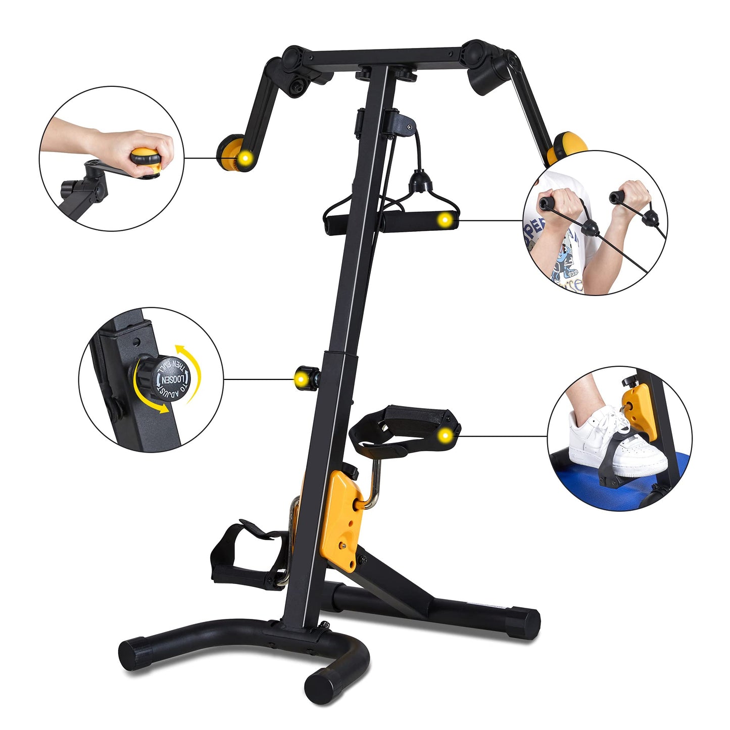 MaxKare Arm Leg Pedal Exerciser Machine Mini Compact Exercise Bike Peddler Exercise Bike Physical Therapy for Seniors and Elder