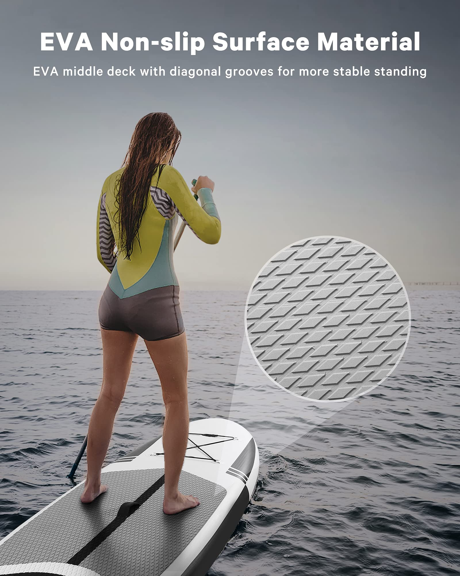 Maxkare 10Ft Inflatable Stand SUP Up Adult, for – Paddle 330 MAXKARE Youth Board