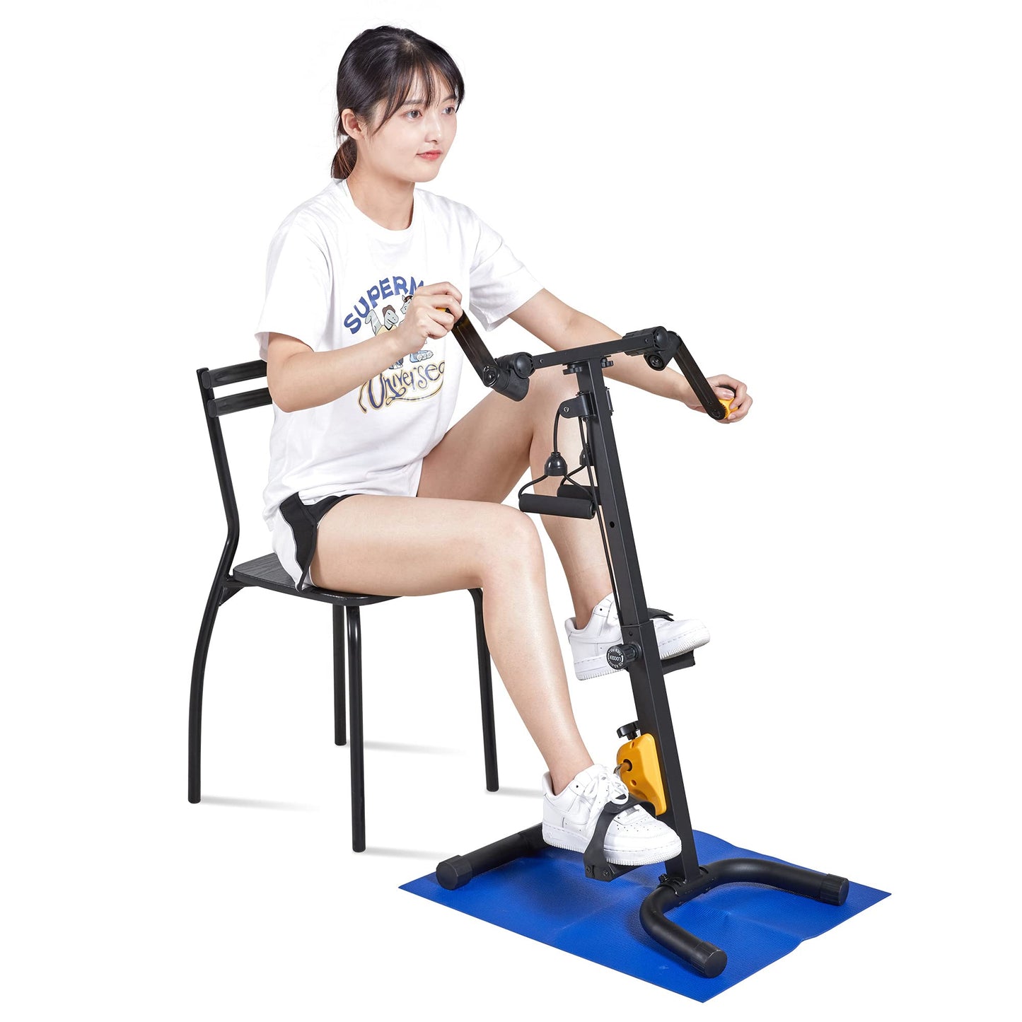 MaxKare Arm Leg Pedal Exerciser Machine Mini Compact Exercise Bike Peddler Exercise Bike Physical Therapy for Seniors and Elder