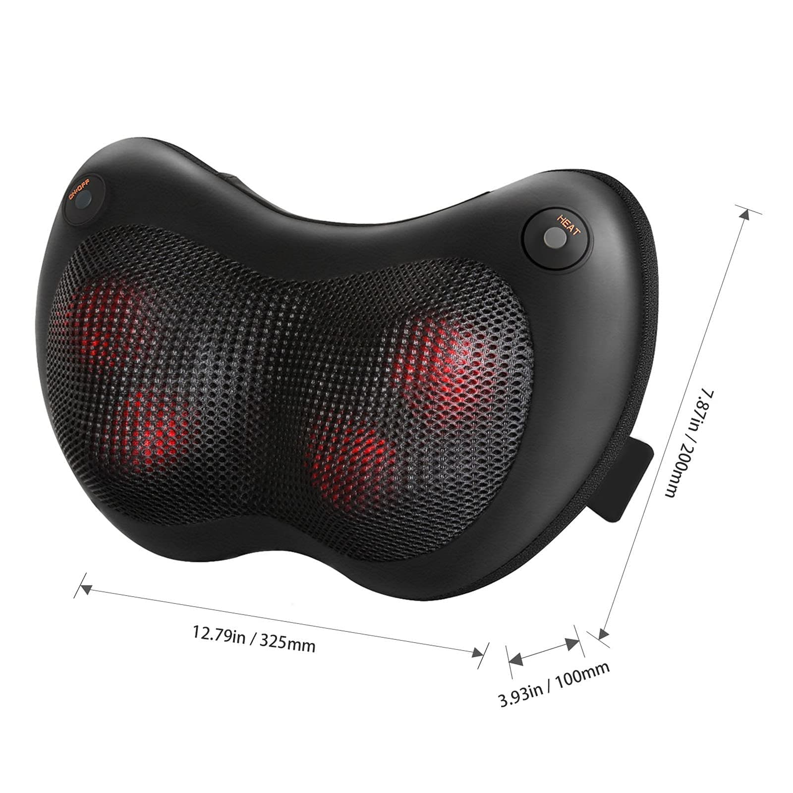 Naipo Snap-On Neck Massager with Heat Back Massage Pillow – AICOOK