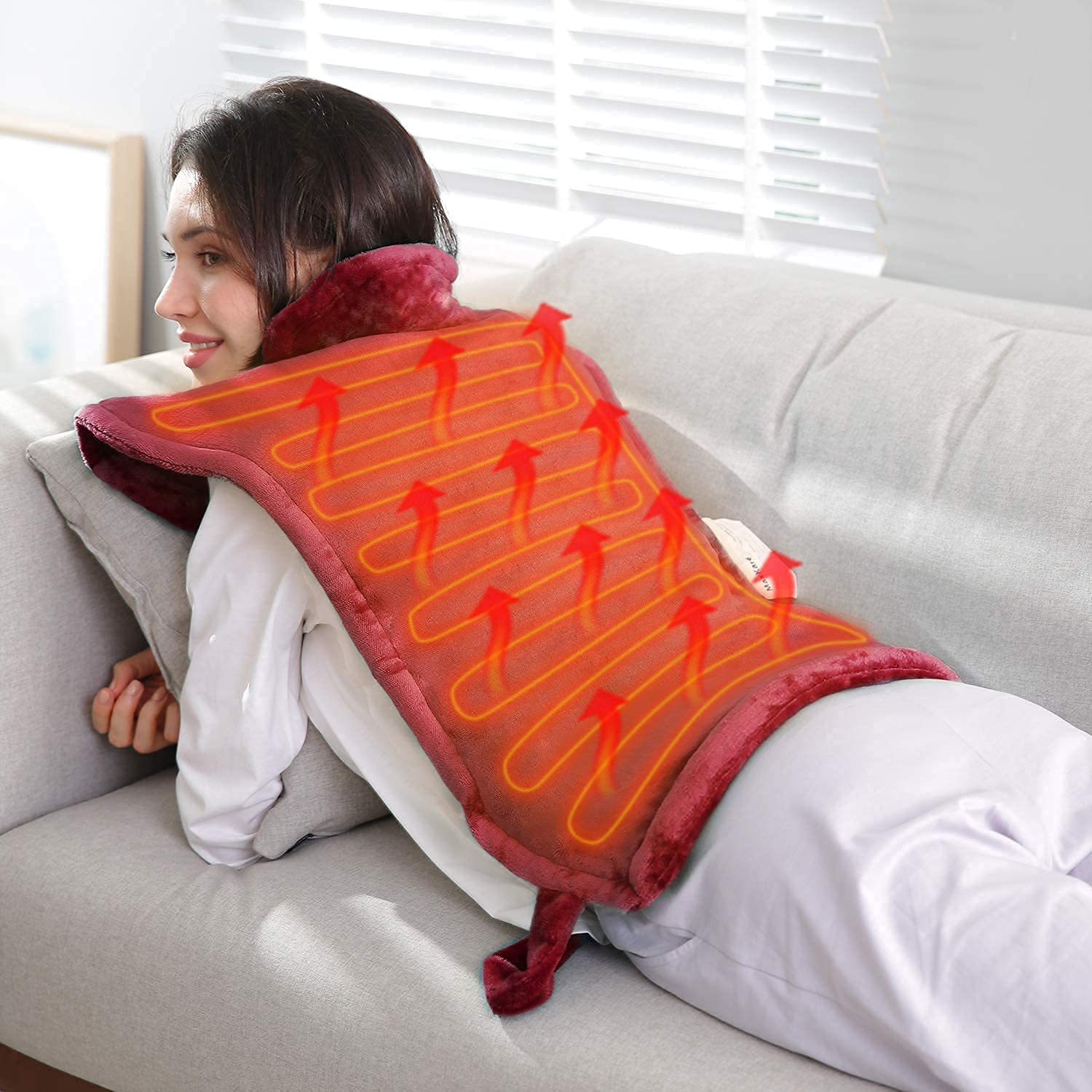 electric warming heating massage shawl blanket