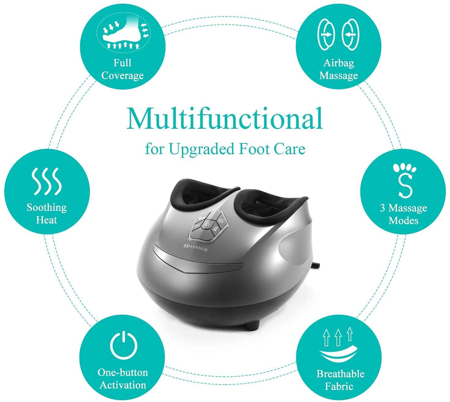 MARNUR Foot Massager With Heat and Airbag Massage - NAIPO