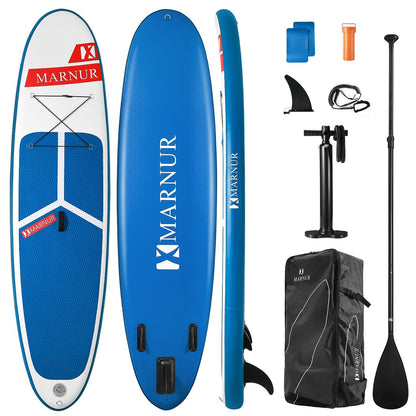 MARNUR Inflatable Stand Up Paddle Board 2021 Latest Upgrade 30" SUP Board Set, Inflatable, 350 Lbs, Non-Slip Deck, Paddle Surfboard, Paddle, Pump, Backpack - NAIPO