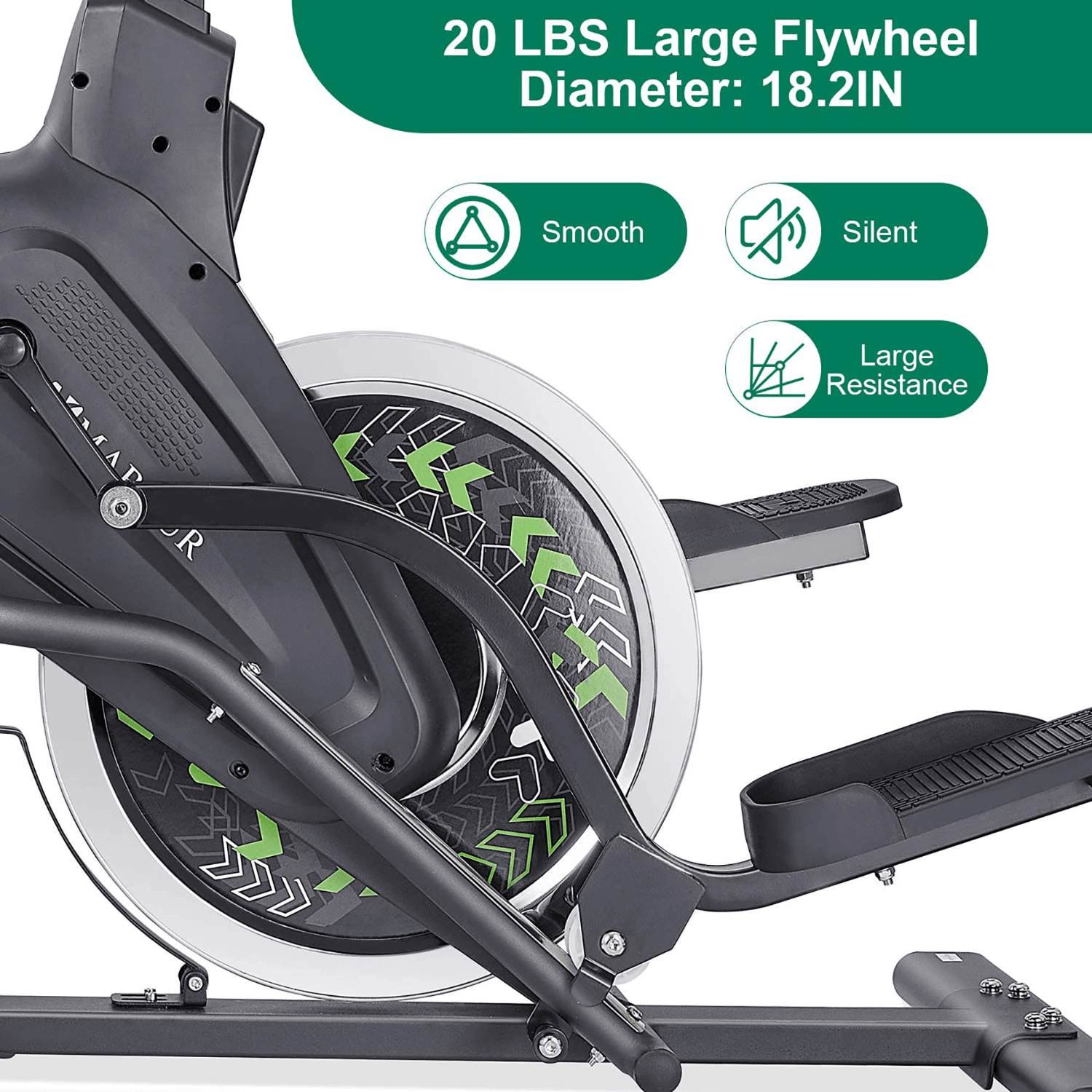 MARNUR Stepper Elliptical Machine Trainer Elliptical Climber with 20LBS Large Flywheel & Crank Technology for Exercise Workout at Home - NAIPO