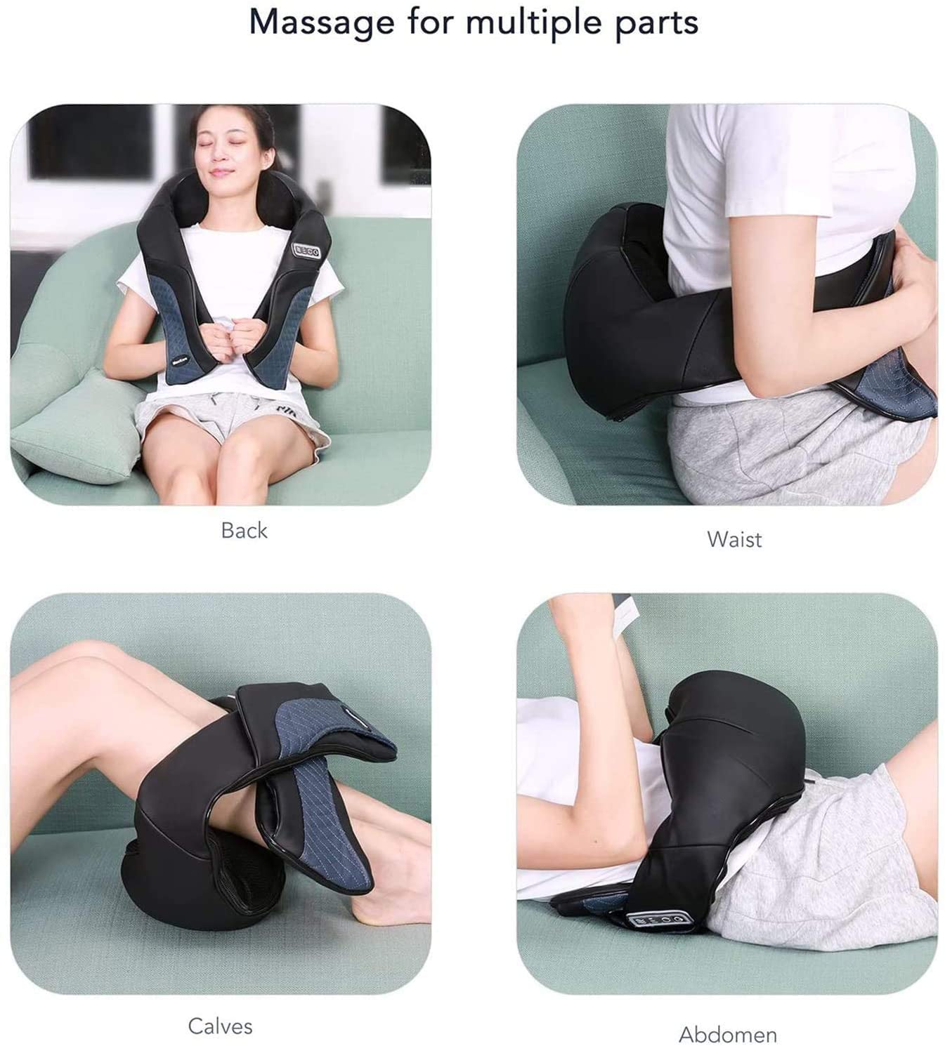 Neck and Back Massager, Relaxing Massage Pillow with Heat and Rotation  Function 360 °, MaxKare XKMP 142A, Shiatsu for Shoulder and Back, Includes  Extension Belt, Neck Massage - AliExpress