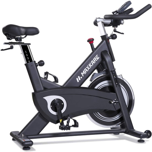 MaxKare Magnetic Exercise Bikes Stationary Belt Drive Indoor Cycling Bike with High Weight Capacity Adjustable Magnetic Resistance w/LCD Monitor - NAIPO