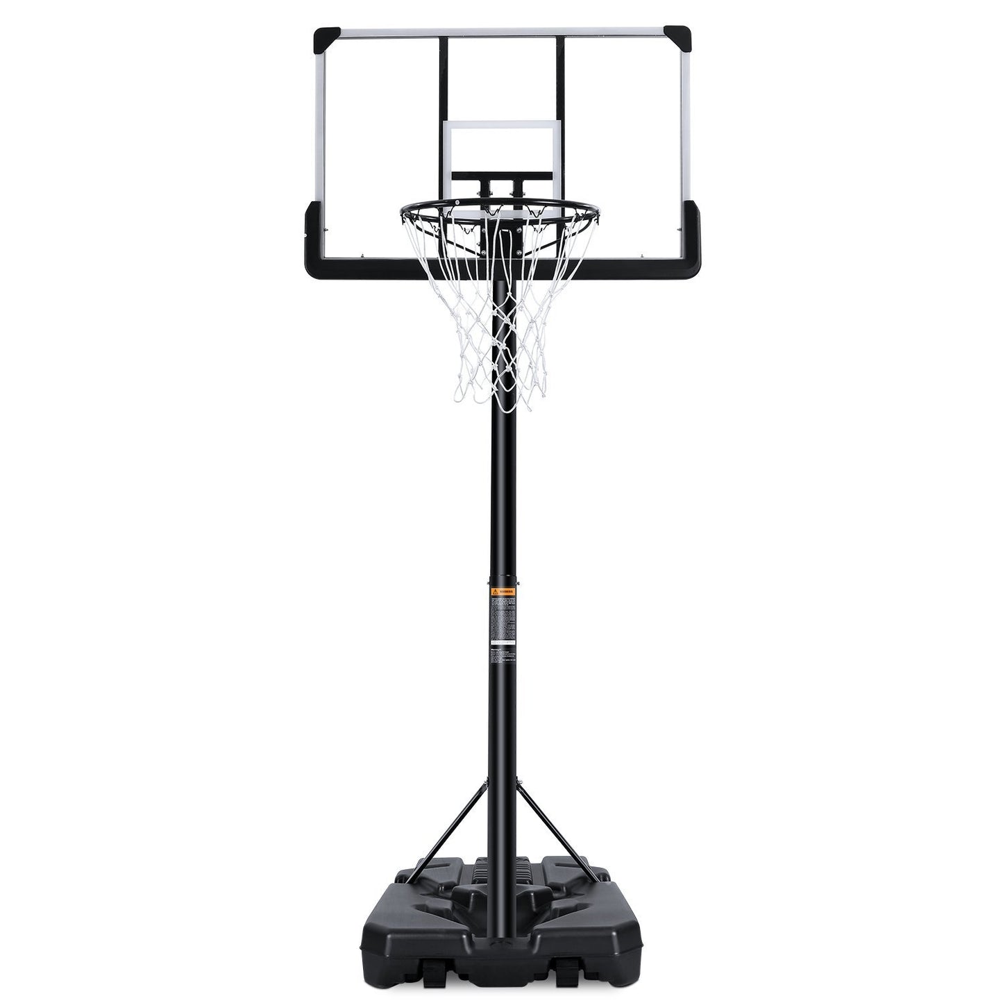 MaxKare Portable Basketball Hoop & Goal Basketball System Basketball Equipment Height Adjustable 7ft Gin-10ft with 44 Inch Backboard and Wheels for Youth Kids Indoor Outdoor - NAIPO