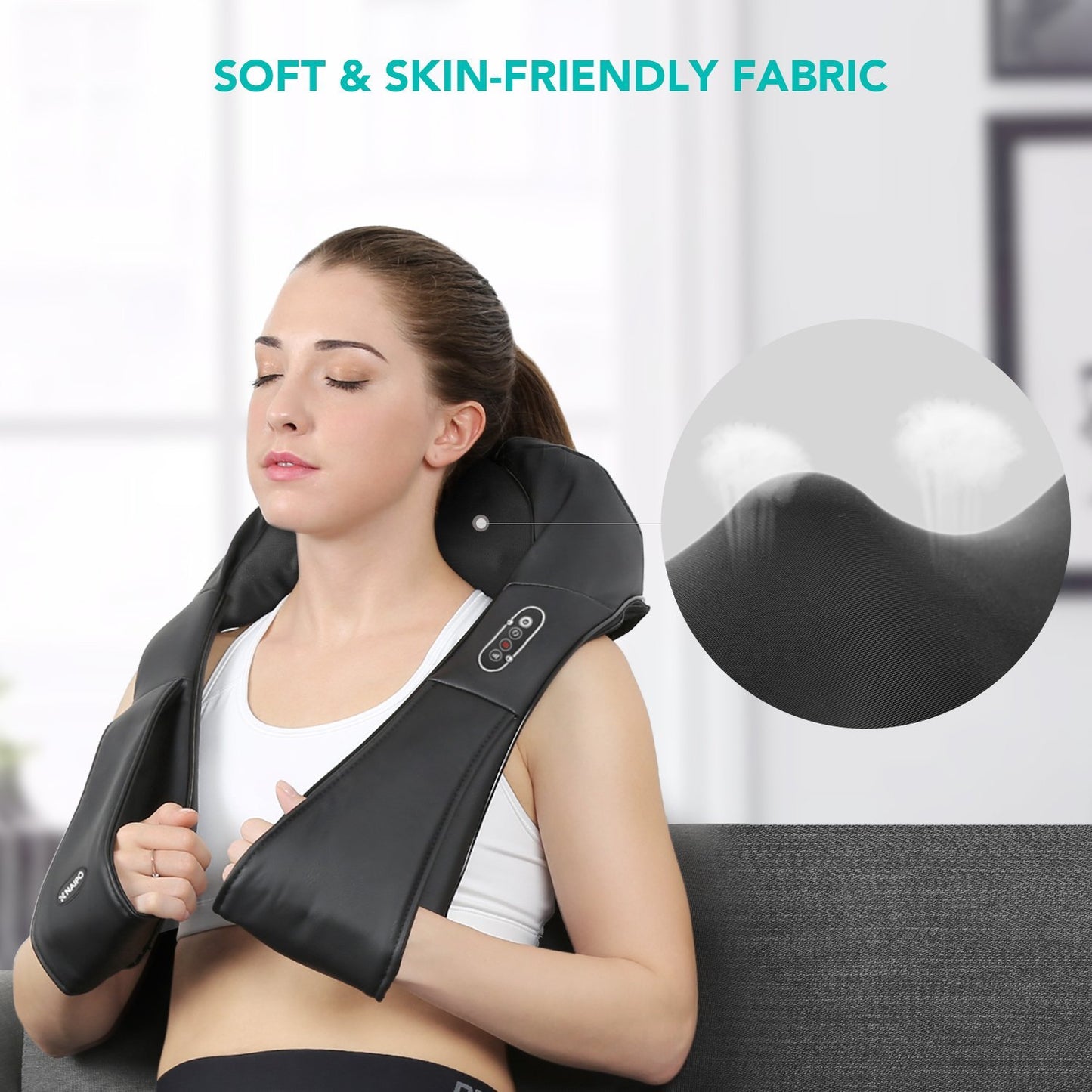 Naipo Shoulder & Neck Massager with Shiatsu Kneading Massage and Heat - NAIPO