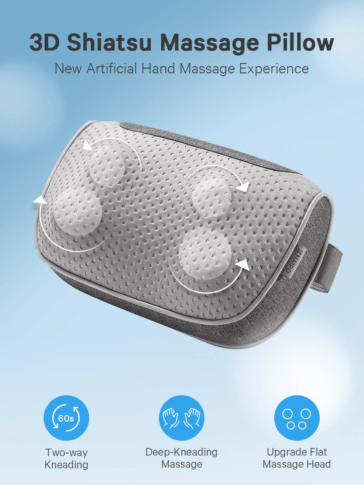 Load image into Gallery viewer, Shiatsu Massage Pillow with Heat - NAIPO
